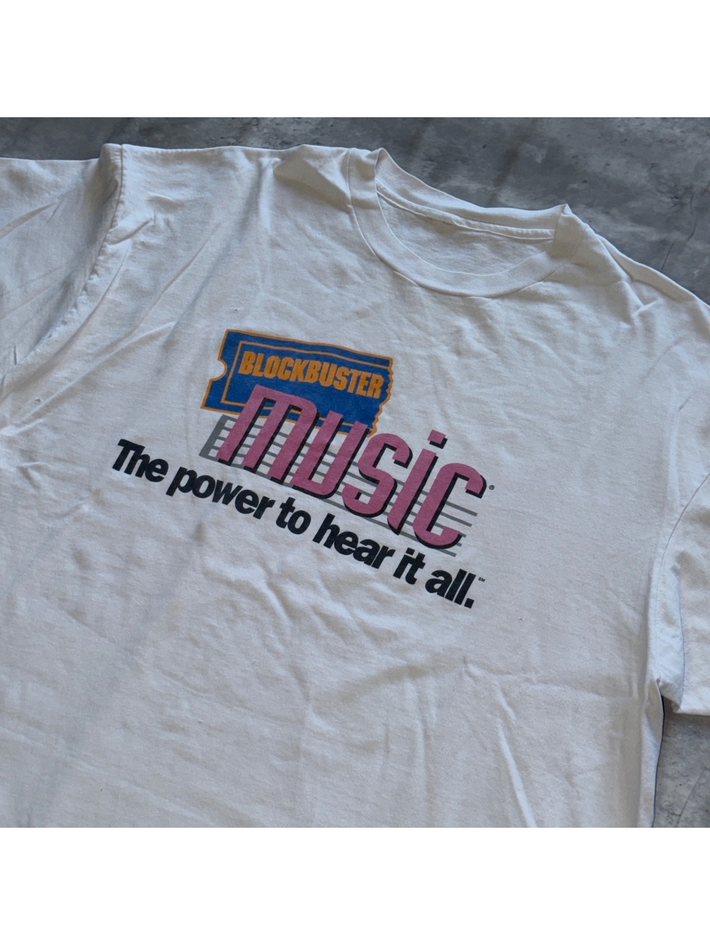 RARE 1992 Blockbuster Music VINTAGE PROMO Tee Size XL
